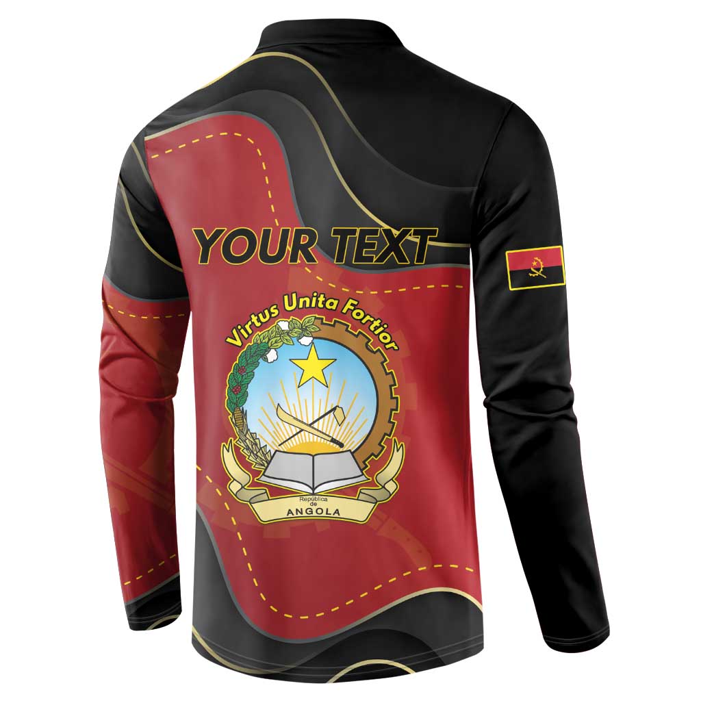 Personalized Angola Independence Day Button Sweatshirt Virtue Is Stronger When United