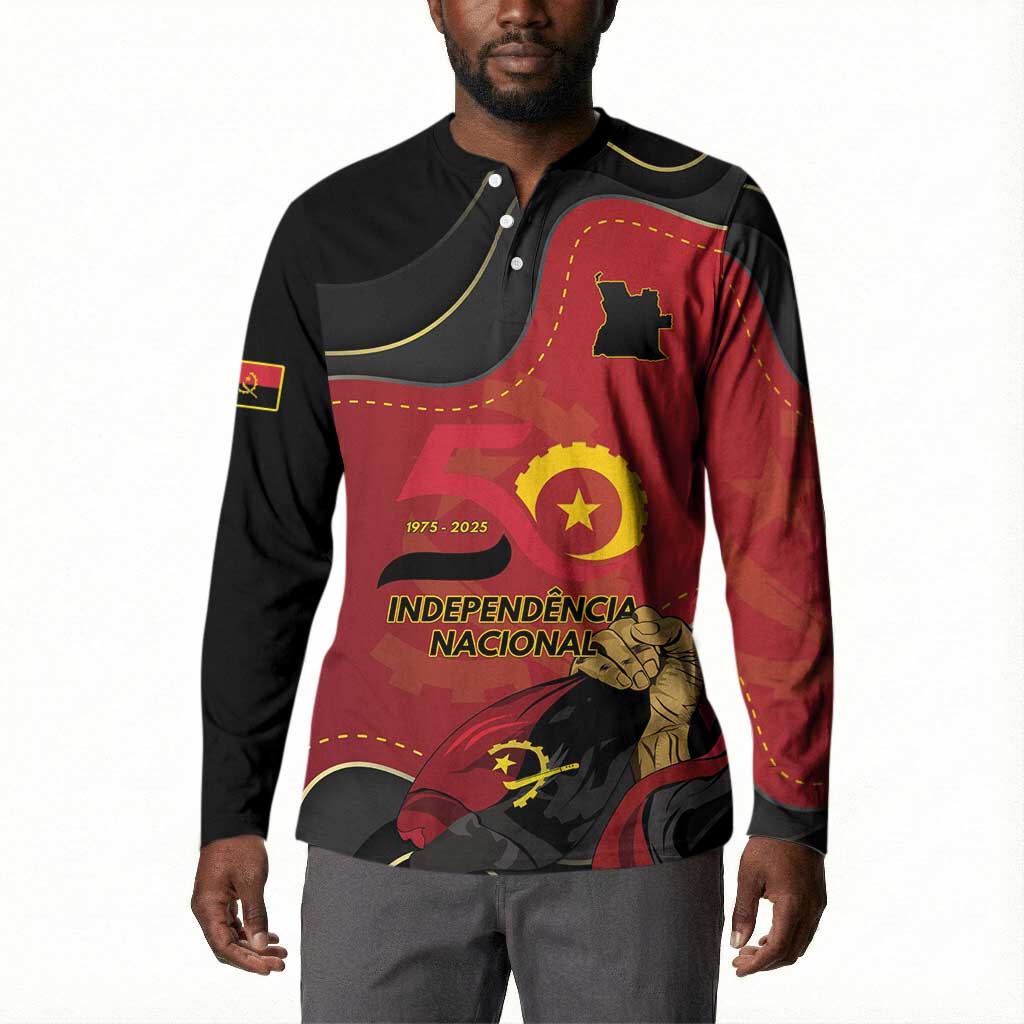 Personalized Angola Independence Day Button Sweatshirt Virtue Is Stronger When United