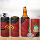 Personalized Dia da Independencia de Angola 4 in 1 Can Cooler Tumbler Virtus Unita Fortior - African Pride