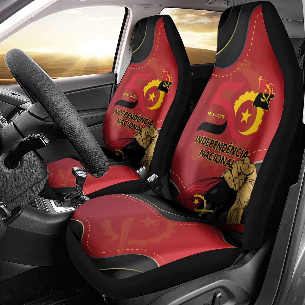 Dia da Independencia de Angola Car Seat Cover Virtus Unita Fortior - African Pride
