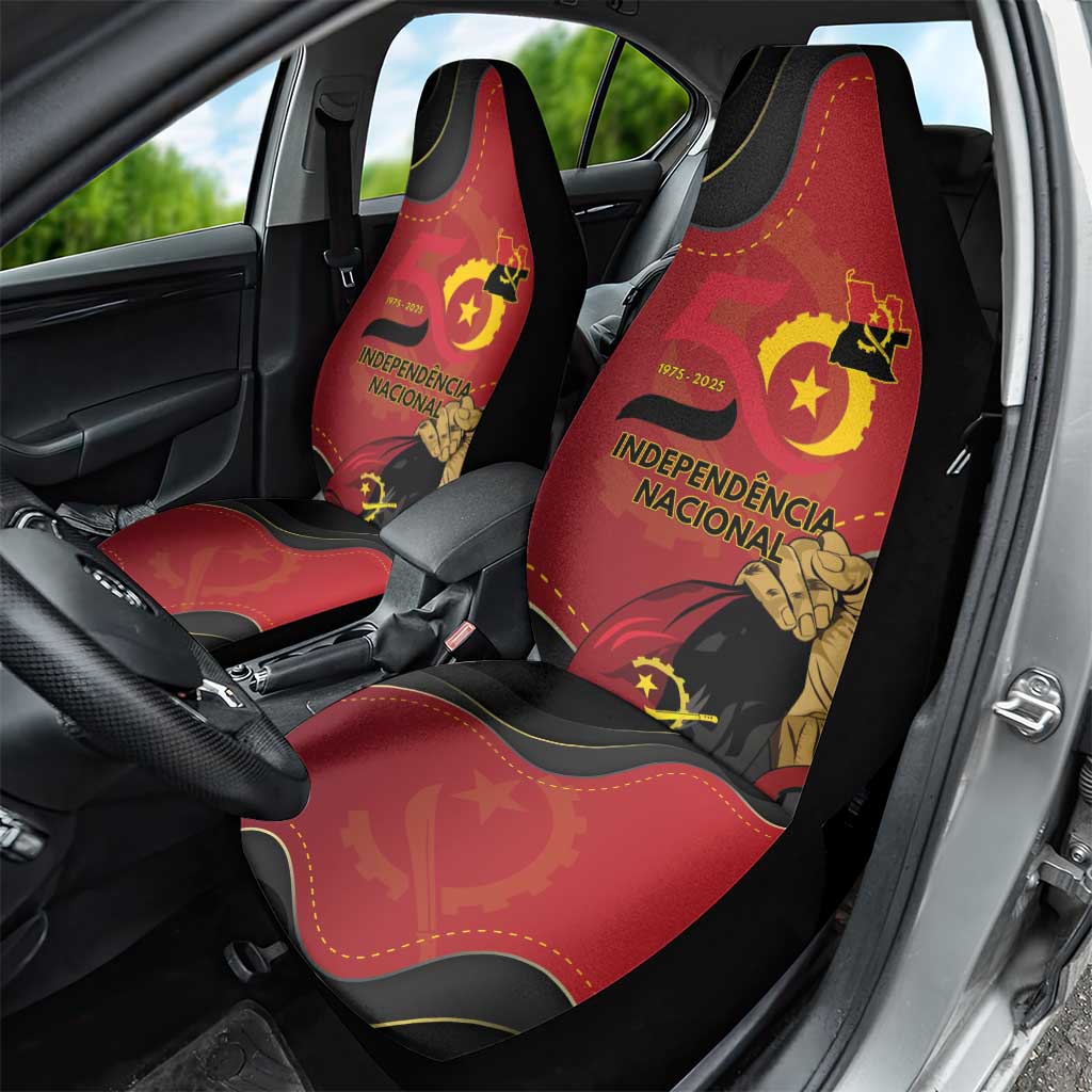 Dia da Independencia de Angola Car Seat Cover Virtus Unita Fortior - African Pride
