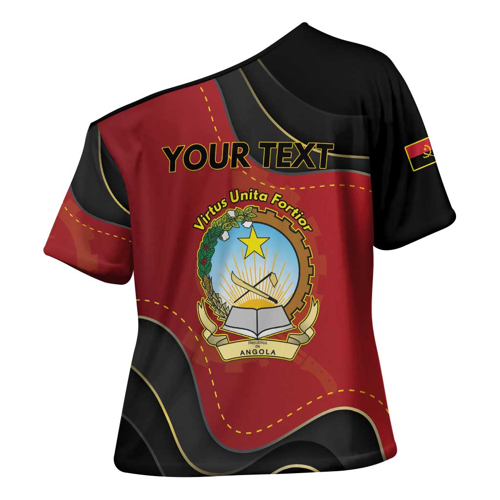 Personalized Angola Independence Day Cross Shoulder Shirt Virtue Is Stronger When United
