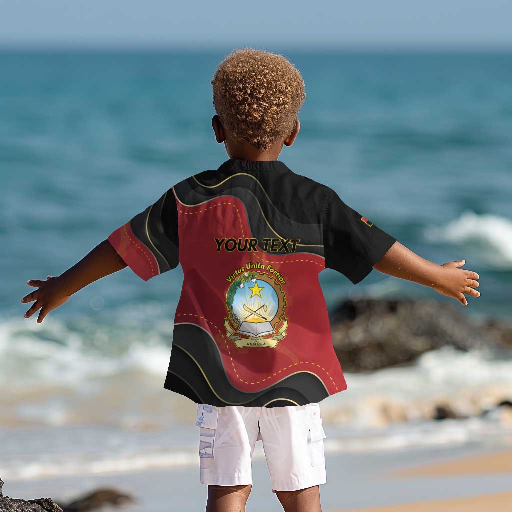 Personalized Dia da Independencia de Angola Kid Hawaiian Shirt Virtus Unita Fortior - African Pride