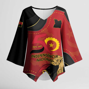 Personalized Angola Independence Day Kimono Sleeve Blouse Virtue Is Stronger When United