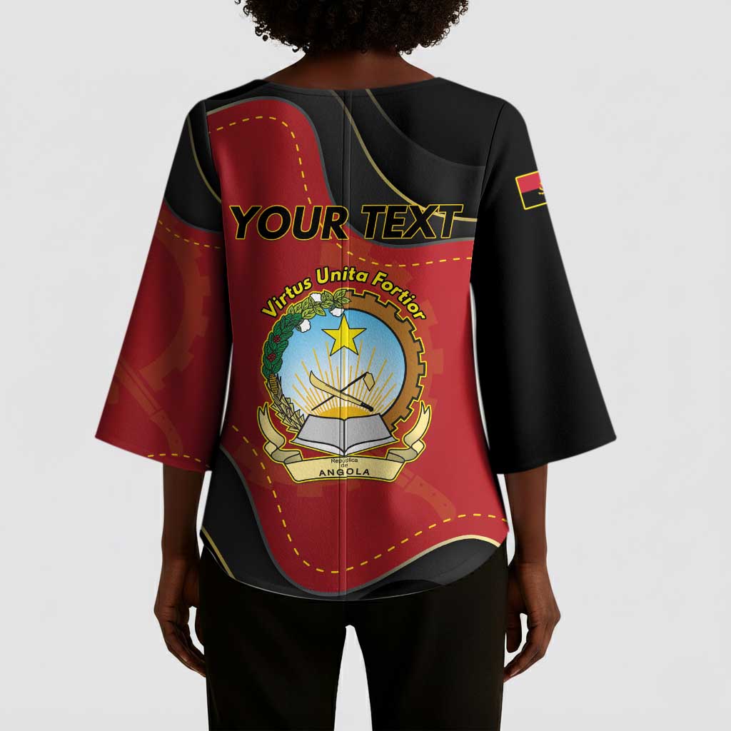 Personalized Angola Independence Day Kimono Sleeve Blouse Virtue Is Stronger When United