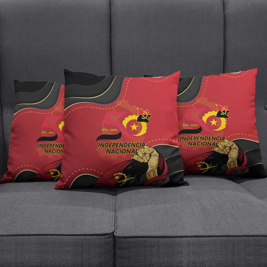 Angola Independence Day Pillow Cover Virtue Is Stronger When United