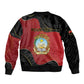 Personalized Dia da Independencia de Angola Sleeve Zip Bomber Jacket Virtus Unita Fortior - African Pride