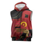 Personalized Dia da Independencia de Angola Sleeveless Zip Hoodie Virtus Unita Fortior - African Pride
