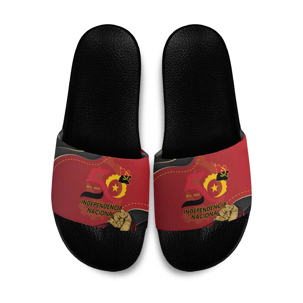 Angola Independence Day Slide Sandals Virtue Is Stronger When United