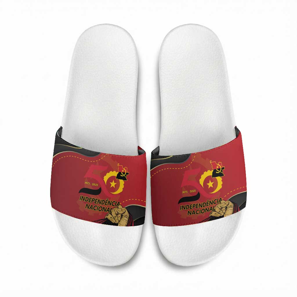 Angola Independence Day Slide Sandals Virtue Is Stronger When United