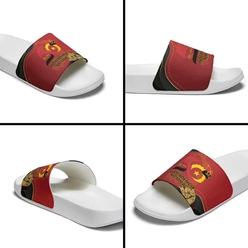 Angola Independence Day Slide Sandals Virtue Is Stronger When United
