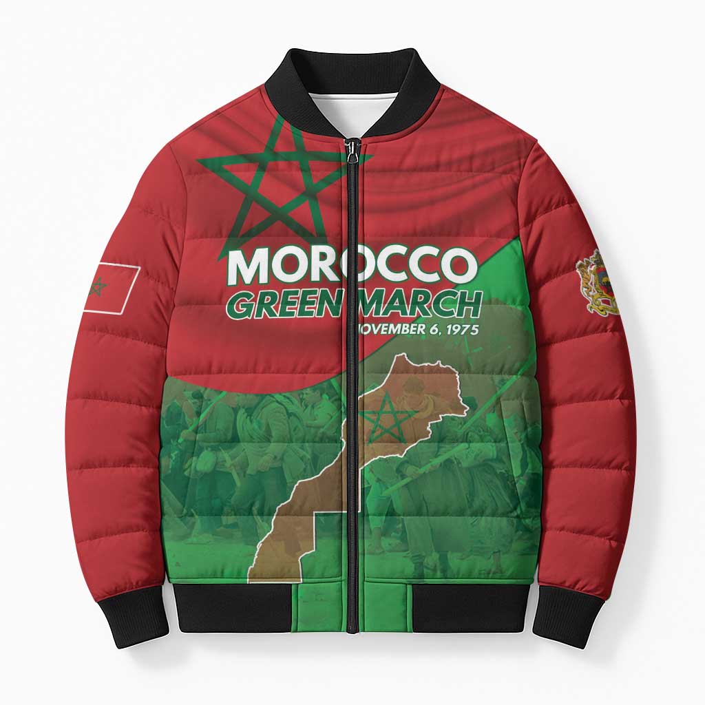 Morocco Green March Day Bomber Puffer Jacket One People - One Nation