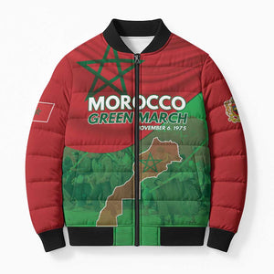 Morocco Green March Day Bomber Puffer Jacket One People - One Nation