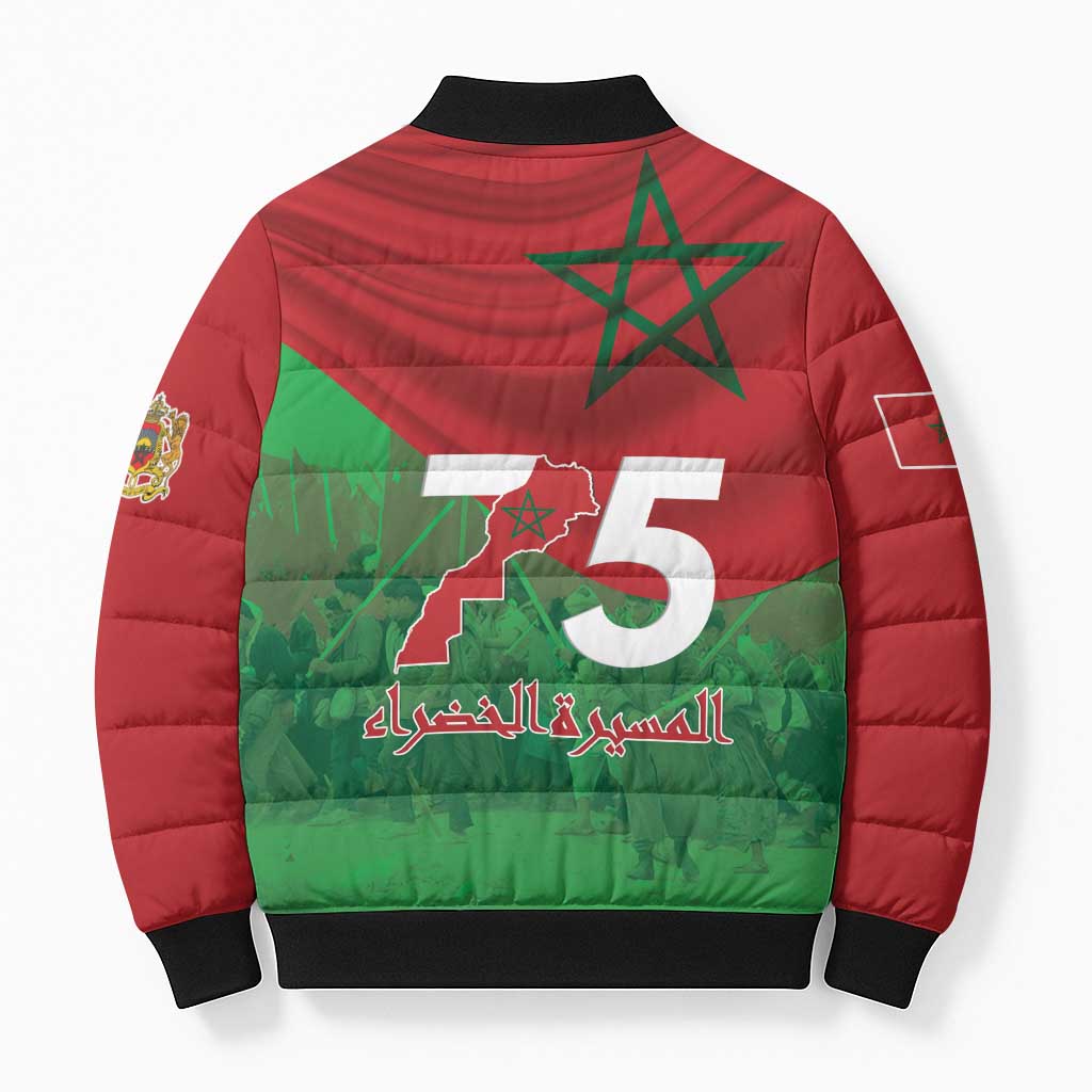 Morocco Green March Day Bomber Puffer Jacket One People - One Nation