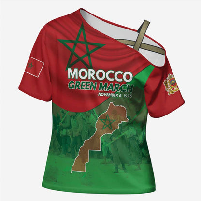 Morocco Green March Day Cross Shoulder Shirt One People - One Nation