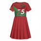 Morocco La Marche Verte Kid Short Sleeve Dress Happy 50th Anniversary - African Pride