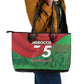 Morocco La Marche Verte Leather Tote Bag Happy 50th Anniversary - African Pride