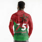 Morocco La Marche Verte Long Sleeve Polo Shirt Happy 50th Anniversary - African Pride