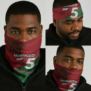 Morocco La Marche Verte Neck Gaiter Happy 50th Anniversary - African Pride