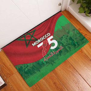 Morocco La Marche Verte Rubber Doormat Happy 50th Anniversary - African Pride