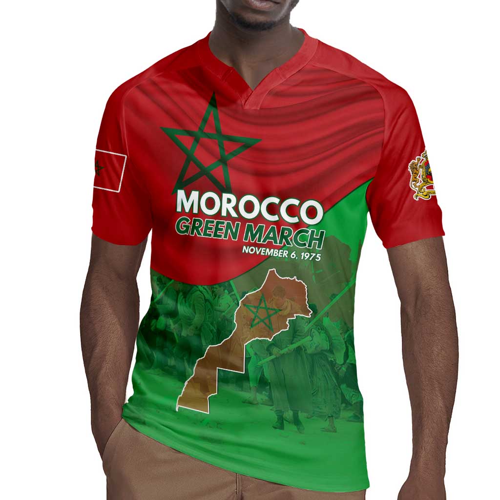 Morocco La Marche Verte Rugby Jersey Happy 50th Anniversary - African Pride