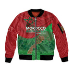 Morocco La Marche Verte Sleeve Zip Bomber Jacket Happy 50th Anniversary - African Pride