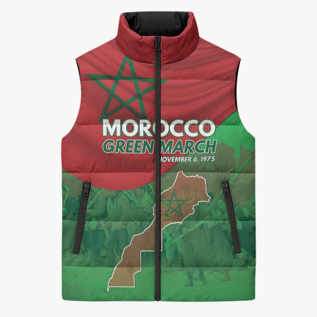 Morocco Green March Day Sleeveless Puffer Jacket One People - One Nation