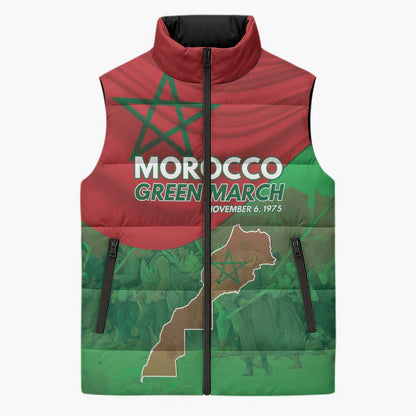 Morocco Green March Day Sleeveless Puffer Jacket One People - One Nation