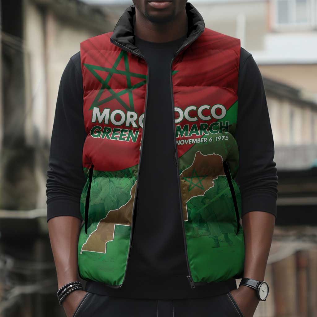 Morocco Green March Day Sleeveless Puffer Jacket One People - One Nation