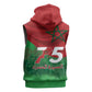 Morocco La Marche Verte Sleeveless Zip Hoodie Happy 50th Anniversary - African Pride