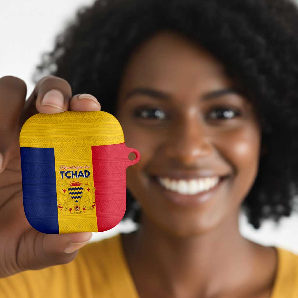 Chad AirPods Case Coat Of Arms - Flag Style