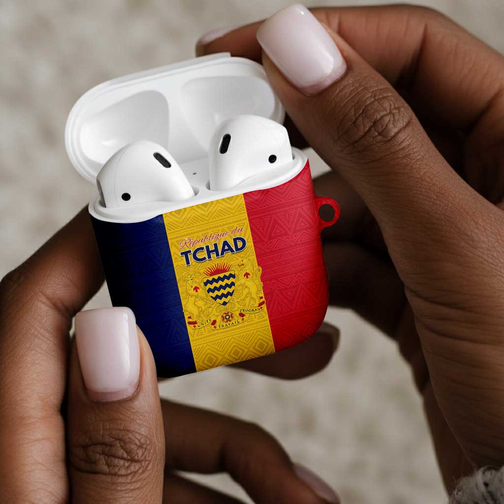 Chad AirPods Case Coat Of Arms - Flag Style