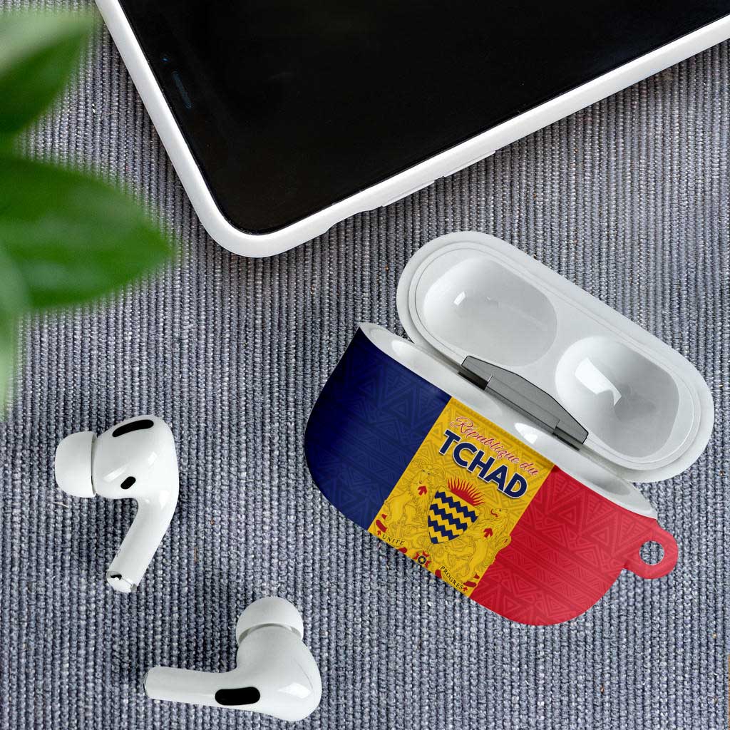 Chad AirPods Case Coat Of Arms - Flag Style
