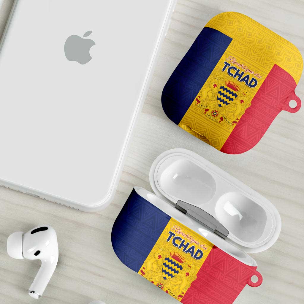Chad AirPods Case Coat Of Arms - Flag Style
