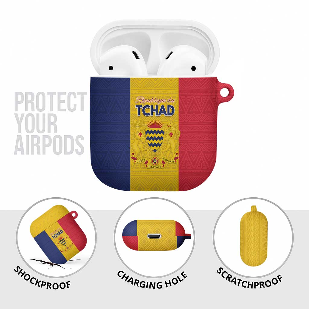 Chad AirPods Case Coat Of Arms - Flag Style