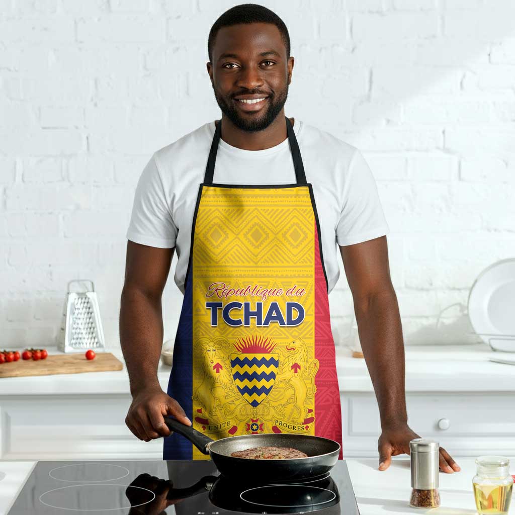 Chad Apron Coat Of Arms - Flag Style