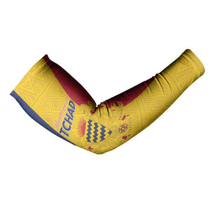 Personalized Chad Arm Sleeves Coat Of Arms - Flag Style