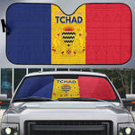 Chad Auto Sun Shade Coat Of Arms - Flag Style
