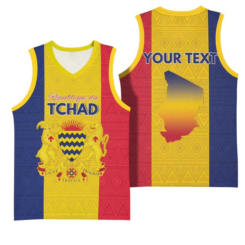 Personalized Chad Flag Style Basketball Jersey African Pattern LT15