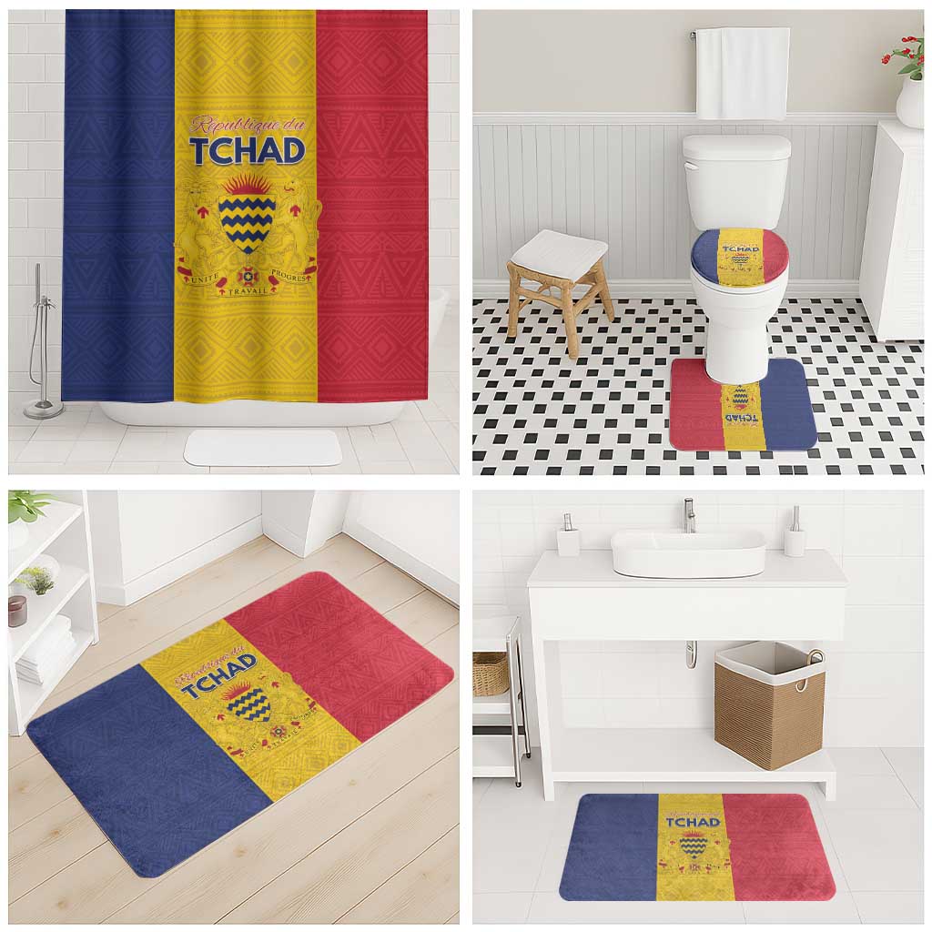 Chad Bathroom Set Coat Of Arms - Flag Style