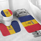 Chad Bathroom Set Coat Of Arms - Flag Style