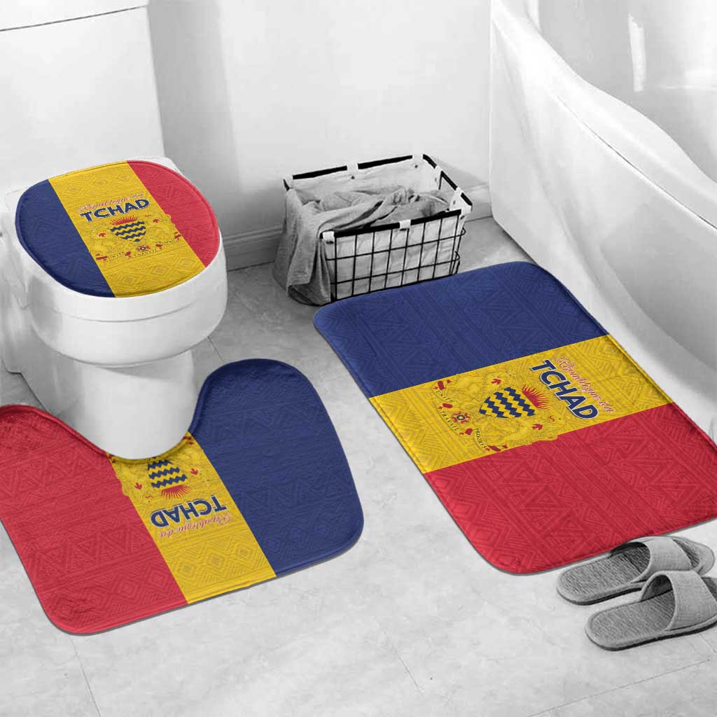 Chad Bathroom Set Coat Of Arms - Flag Style