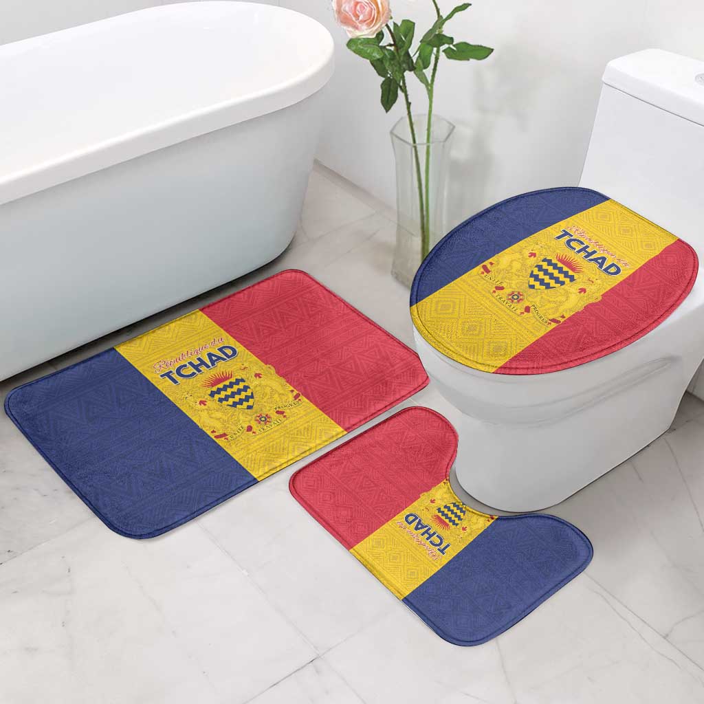 Chad Bathroom Set Coat Of Arms - Flag Style