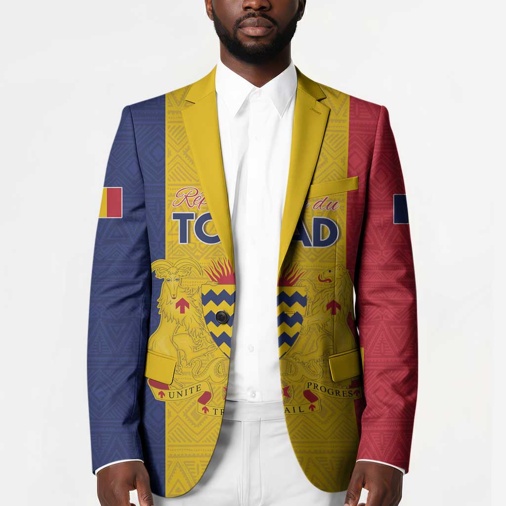 Personalized Chad Blazer Coat Of Arms - Flag Style
