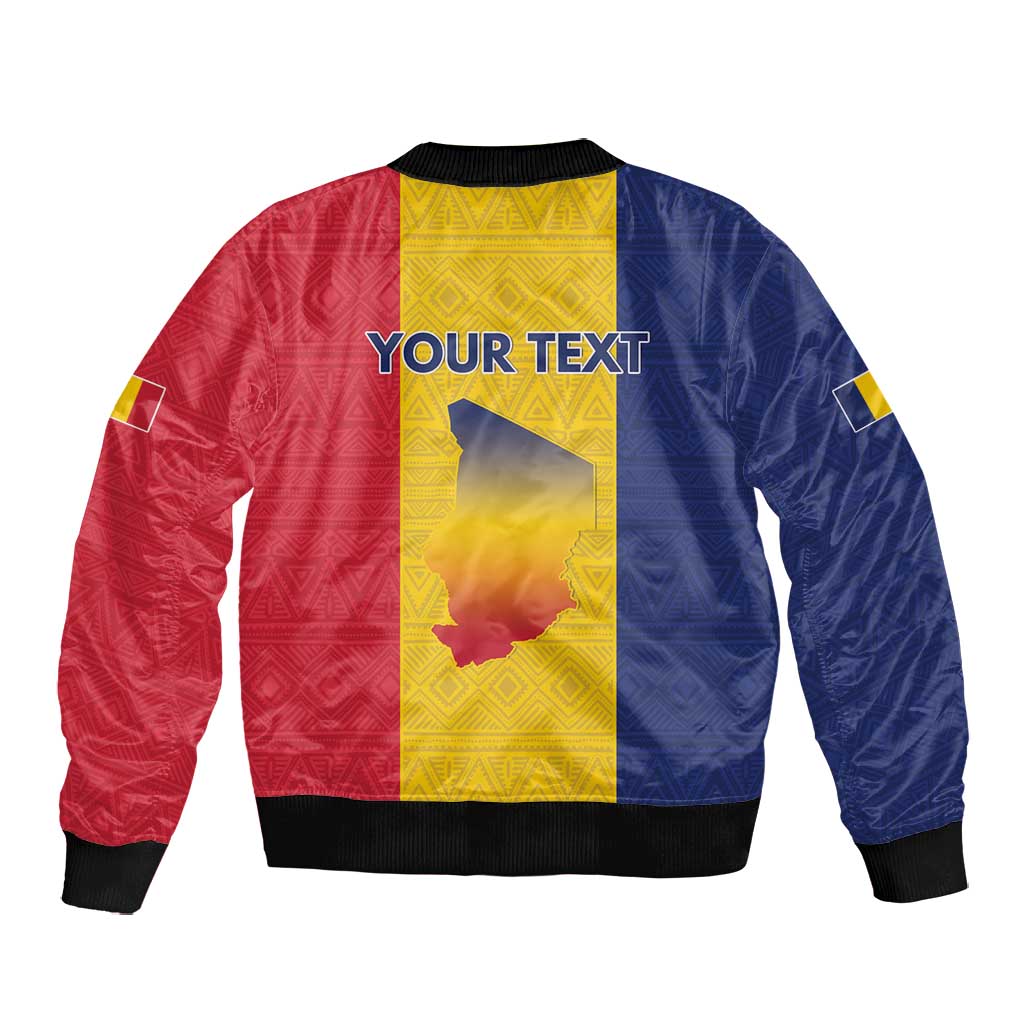 Personalized Chad Flag Style Bomber Jacket African Pattern - African Pride