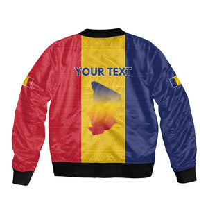 Personalized Chad Flag Style Bomber Jacket African Pattern - African Pride