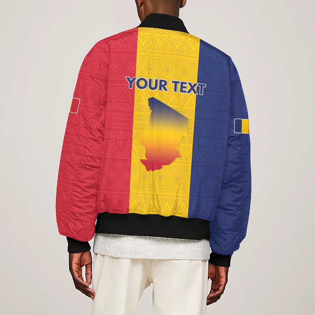 Personalized Chad Flag Style Bomber Jacket African Pattern - African Pride