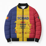 Personalized Chad Bomber Puffer Jacket Coat Of Arms - Flag Style