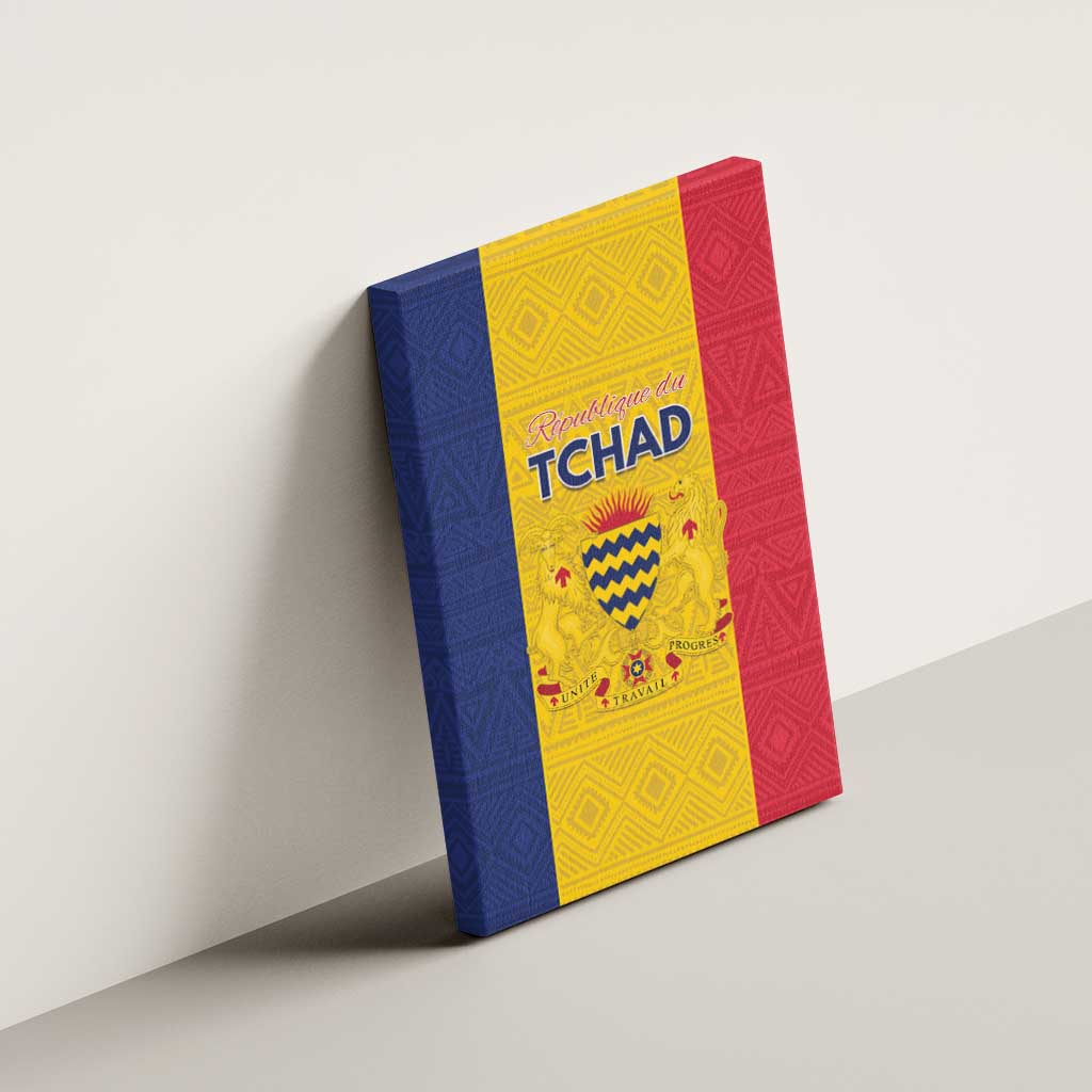 Chad Flag Style Canvas Wall Art African Pattern - African Pride