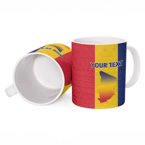 Personalized Chad Ceramic Mug Coat Of Arms - Flag Style